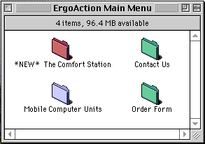 ErgoAction Main Menu